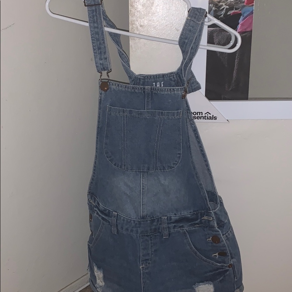 Jean jumper shorts